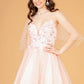 Elizabeth K - GS3089 - Mesh Sweetheart Neckline Cocktail Dress - Short