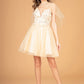Elizabeth K - GS3089 - Mesh Sweetheart Neckline Cocktail Dress - Short