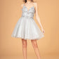 Elizabeth K - GS3089 - Mesh Sweetheart Neckline Cocktail Dress - Short