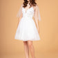Elizabeth K - GS3089 - Mesh Sweetheart Neckline Cocktail Dress - Short