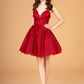 Elizabeth K - GS3090 - Illusion Sweetheart Cocktail Dress - Short