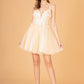 Elizabeth K - GS3090 - Illusion Sweetheart Cocktail Dress - Short