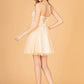 Elizabeth K - GS3090 - Illusion Sweetheart Cocktail Dress - Short