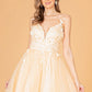 Elizabeth K - GS3090 - Illusion Sweetheart Cocktail Dress - Short