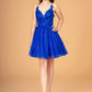 Elizabeth K - GS3090 - Illusion Sweetheart Cocktail Dress - Short