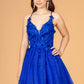 Elizabeth K - GS3090 - Illusion Sweetheart Cocktail Dress - Short