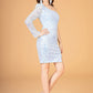 Elizabeth K - GS3092 - Sequin Asymmetric Neckline Cocktail Dress - Short