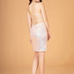 Elizabeth K - GS3093 - Sequin Straight Across Neck Cocktail Dress - Short