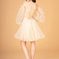 Elizabeth K - GS3095 - Mesh Sweetheart Neckline Cocktail Dress - Short