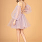 Elizabeth K - GS3095 - Mesh Sweetheart Neckline Cocktail Dress - Short