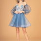 Elizabeth K - GS3095 - Mesh Sweetheart Neckline Cocktail Dress - Short
