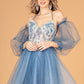 Elizabeth K - GS3095 - Mesh Sweetheart Neckline Cocktail Dress - Short