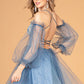 Elizabeth K - GS3095 - Mesh Sweetheart Neckline Cocktail Dress - Short