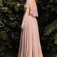 A-LINE CHIFFON GOWN by Cinderella Divine HT101 - Special Occasion