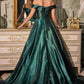 ORGANZA OFF THE SHOULDER BALL GOWN by Cinderella Divine J822 - Special Occasion/Curves