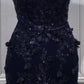 Strapless Glitter Print Gown with Cape By Ladivine J834 - Women Evening Formal Gown - Special Occasion/Curves