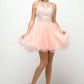 Halter Tulle layered Short Cocktail dress by Cinderella Divine - UJ0119