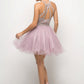 Halter Tulle layered Short Cocktail dress by Cinderella Divine - UJ0119
