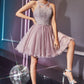 Halter Tulle layered Short Cocktail dress by Cinderella Divine - UJ0119